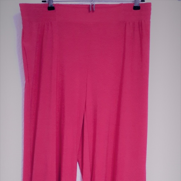 IMAN Fuchsia Palazzo Stretch Sz Large Pant - Picture 8 of 8